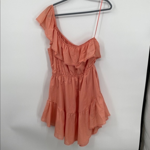 Free People Endless Summer Lover Lane One Shoulder Ruffle Mini Dress Size Large - Picture 8 of 11